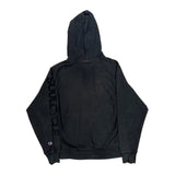 Reverse Weave Champion Spellout Hoodie - Small Black Cotton