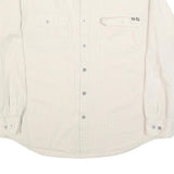 HARLEY DAVIDSON Mens White Cotton Blend Shirt XL Button Down Long Sleeve Casual