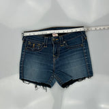 True Religion Denim Shorts - 29W US 4 Blue Cotton