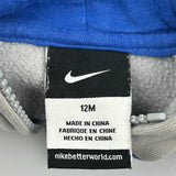 Age 12 Months Nike Spellout Hoodie - 3XS Blue Cotton