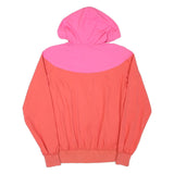 NIKE Womens Pink & Red Sportswear Zip Jacket S Polyester Blend Hooded Casual