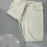 Levis Denim Shorts - 32W 10L White Cotton