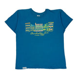 Made In USA Single Stitch Charleston Resort Reworks Graphic T-Shirt - Large Blue Cotton