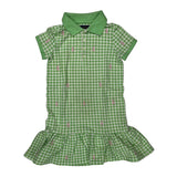 Age 4 Polo By Ralph Lauren Checked Dress - XS Green Cotton