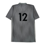 Adidas Football Shirt - Small Grey Polyester