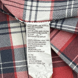 Timberland Checked Flannel Shirt - Large Red Cotton