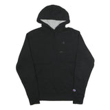 CHAMPION Mens Black Hoodie S Cotton Blend Pullover Drawstring Hoodie