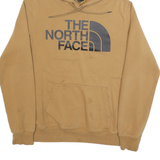 THE NORTH FACE Mens Beige Pullover M Cotton Blend Jersey Drawstring Hoodie