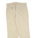 TOMMY HILFIGER Mens Cotton Blend Beige Regular Fit Straight Trousers W34 L30