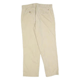 TOMMY HILFIGER Mens Cotton Blend Beige Regular Fit Straight Trousers W34 L30