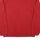 NAUTICA Mens Red Pullover Plain Crew Neck Basic Knit Jumper Size S Cotton Blend