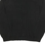CALVIN KLEIN Mens Black Plain V Neck Basic Knit XL Wool Blend Jumper