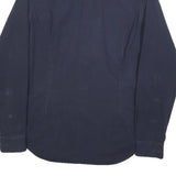 G-STAR Mens Blue Plain Shirt M Cotton Blend Button Long Sleeve Casual