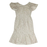 LAUREN RALPH LAUREN Womens Cream Lace Fit & Flare Woven Dress UK 6 V-Neck Short