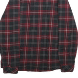 VOYAGER Mens Red & Black Checked Shirt Jacket XL Cotton Blend Button Closure