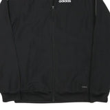ADIDAS Mens Black Track Jacket XS Polyester Blend Zip Plain 3-Stripes Sportswear