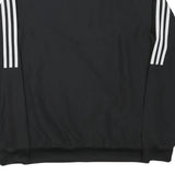 ADIDAS Mens Black Track Jacket XS Polyester Blend Zip Plain 3-Stripes Sportswear
