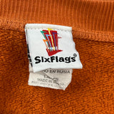 Tweety Six Flags Cartoon Sweatshirt - Large Orange Cotton