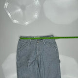 Arizona Jeans Hickory Striped Carpenter Pants - 31W 31L Gray Cotton