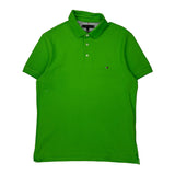Tommy Hilfiger Slim Fit Polo Shirt - Large Green Cotton