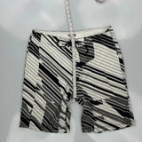Oakley Striped Shorts - 38W 9L Black & White Polyester