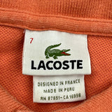 Lacoste Polo Shirt - XL Orange Cotton
