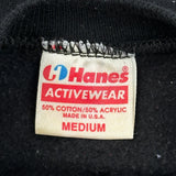 Made In USA 90S Blank Hanes Sweatshirt - Medium Black Cotton Blend