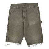 Wrangler Carpenter Shorts - 32W 12L Gray Cotton