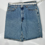 Levis Denim Shorts - 33W 10L Blue Denim