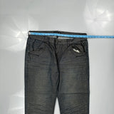 Fusai Hip Hop Jeans - 36W 28L Grey Denim
