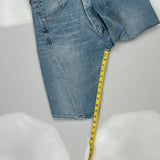 Levis Denim Shorts - 34W 12L Light Wash Cotton