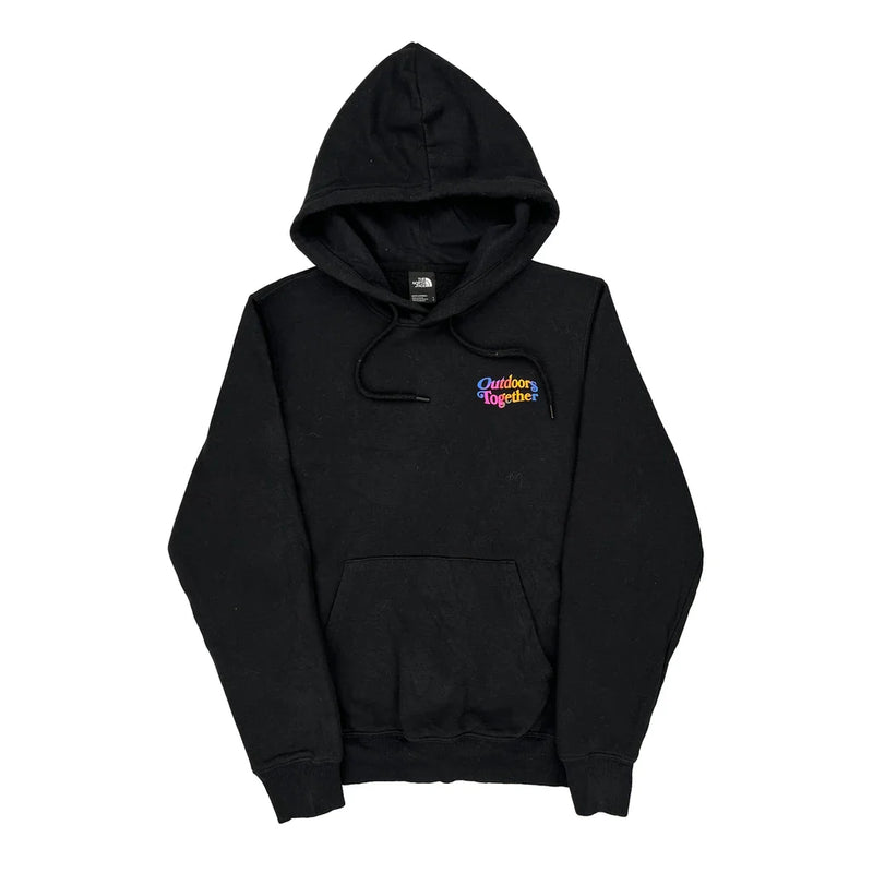 The North Face Graphic Hoodie - Small Black Cotton Blend