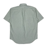 Blaire Ralph Lauren Striped Short Sleeve Shirt - Medium Green Cotton