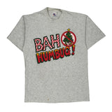 Christmas Fun Tees Single Stitch T-Shirt - Large Grey Cotton