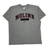 Moline Baseball Nike College T-Shirt - XL Gray Cotton