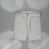 511 Levis Denim Shorts - 34W 10L White Cotton