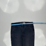 Carhartt Double Knee Carpenter Trousers - 34W 30L Navy Cotton
