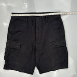 Levis Cargo Cargo Shorts - 36W 10L Black Cotton