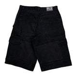 R2 Jeans Hip Hop Cargo Shorts - 32W 12L Black Cotton