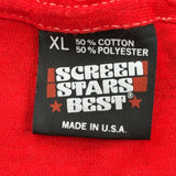 Divers Screen Stars Single Stitch T-Shirt - XL Red Cotton Blend