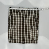 Levis Checked Cargo Shorts - 36W 10L Black & White Cotton