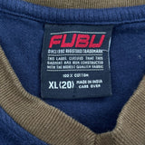 Fubu Long Sleeve T-Shirt - XL Blue Cotton