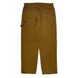 Dickies Carpenter Pants - 33W 30L Brown Cotton
