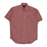 Blake Shirt Ralph Lauren Checked Short Sleeve Shirt - Medium Red Cotton