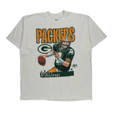 Single Stitch Green Bay Packers All American Wear Graphic T-Shirt - 2XL White Cotton