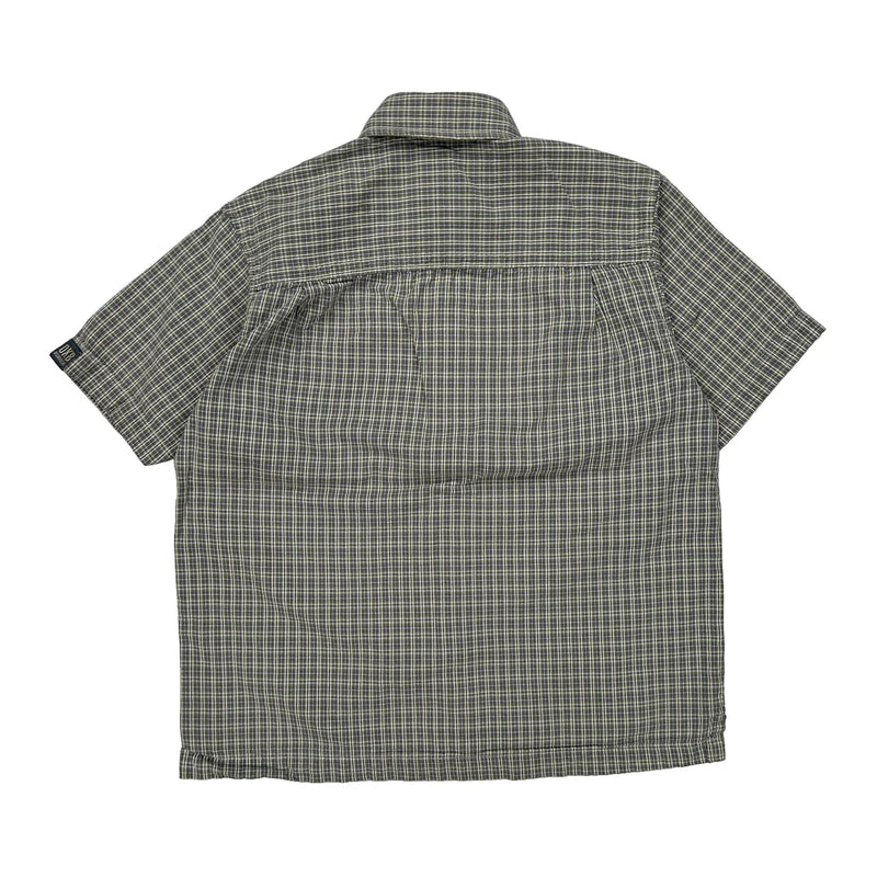 Age 6 Oshkosh Checked Short Sleeve Shirt - Small Grey Cotton
