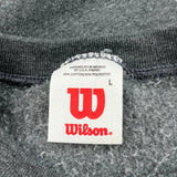 90S Blank Wilson Sweatshirt - Large Grey Cotton Blend