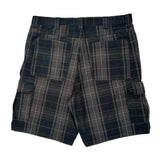Wrangler Checked Cargo Shorts - 38W 11L Black Cotton