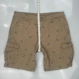 Old Navy Graphic Cargo Shorts - 36W 10L Khaki Cotton