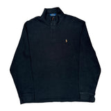Polo By Ralph Lauren 1/4 Zip - XL Black Cotton